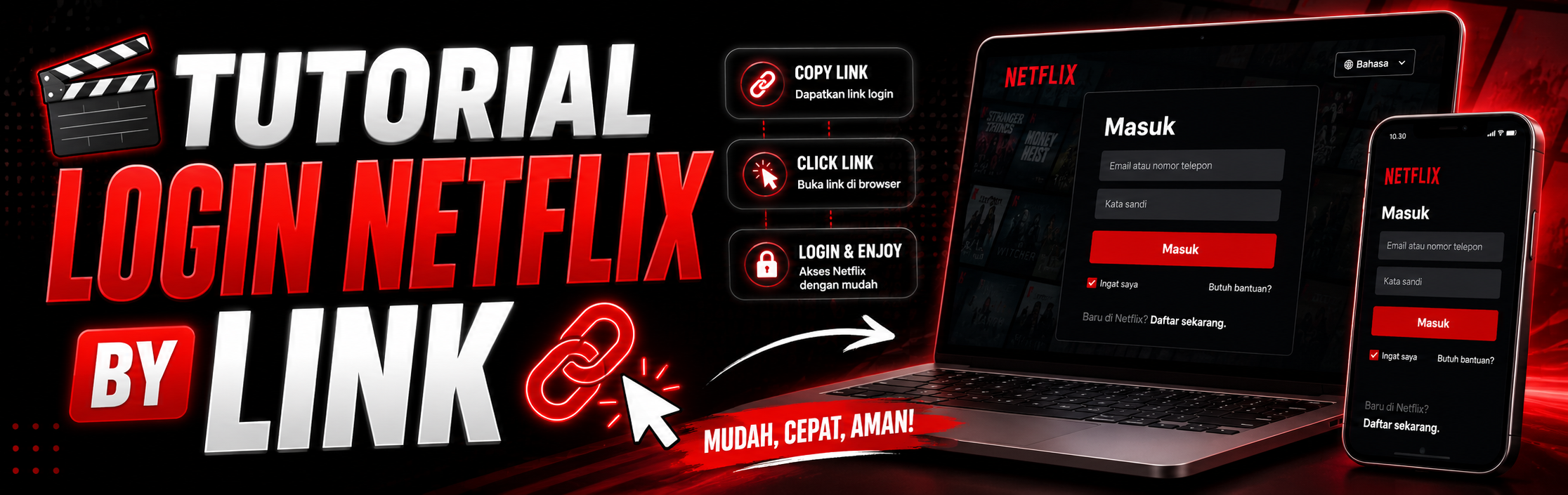 🎬 TUTORIAL LOGIN NETFLIX BY LINK